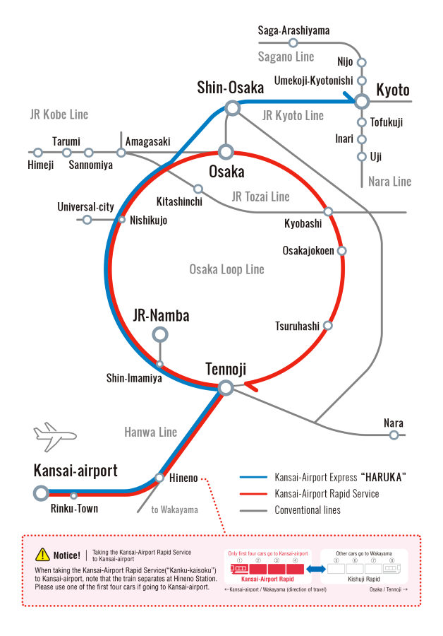 Haruka Express Train Map