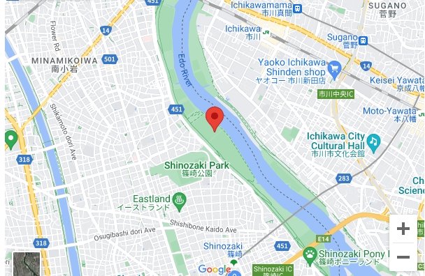 Edogawa Fireworks Launch Location