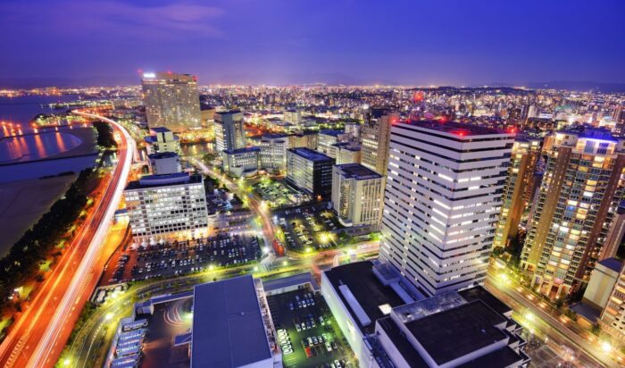 Fukuoka City At Night