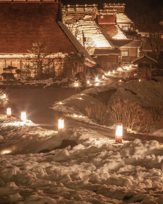 Kayabuki No Sato Snow Lantern Festival In Miyama