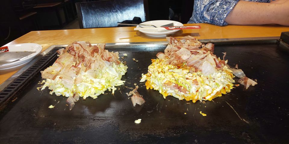 Osaka: Shinsekai Food Tour: 13 Delicious Dishes (5 Eateries) - Tonpeiyaki: Osaka-Style Savory Pancake With Pork and Cabbage