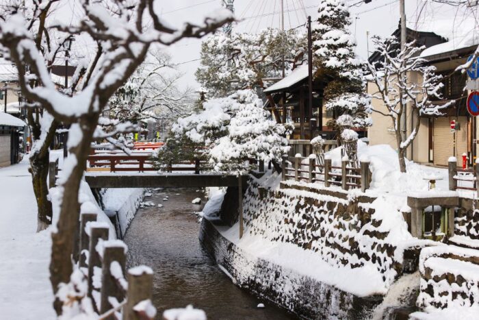 Takayama Bridge In Winter