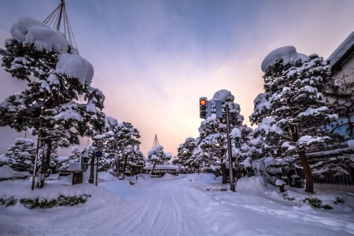 Takayama Street In Winter