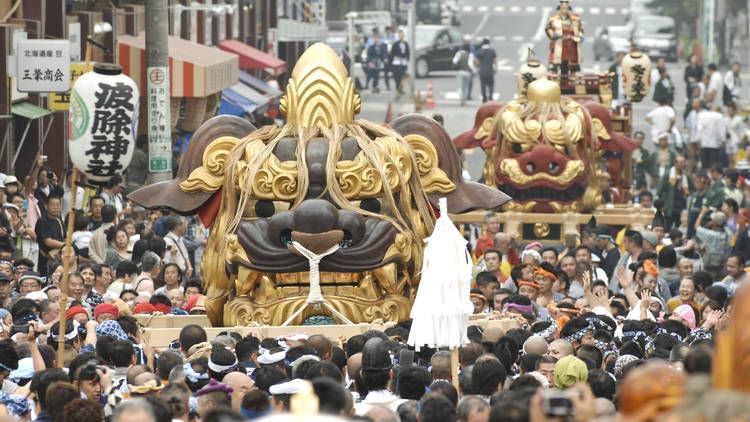 Tsukiji Lion Dance Festival Photo Namiyoke Shrine